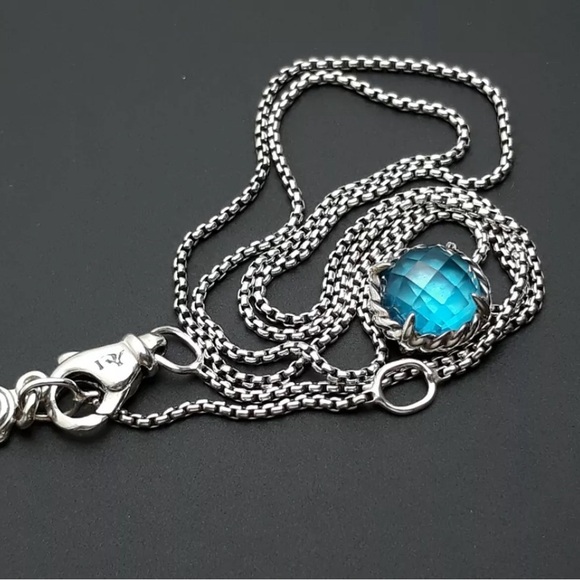 David Yurman Sterling Silver Chatelaine Pendant Necklace with